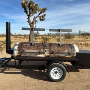 250 Gallon offset smoker trailer