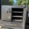 Barbecue smoker on tandem trailer